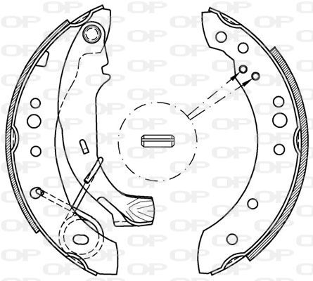 OPEN PARTS Bremžu loku komplekts BSA2077.00